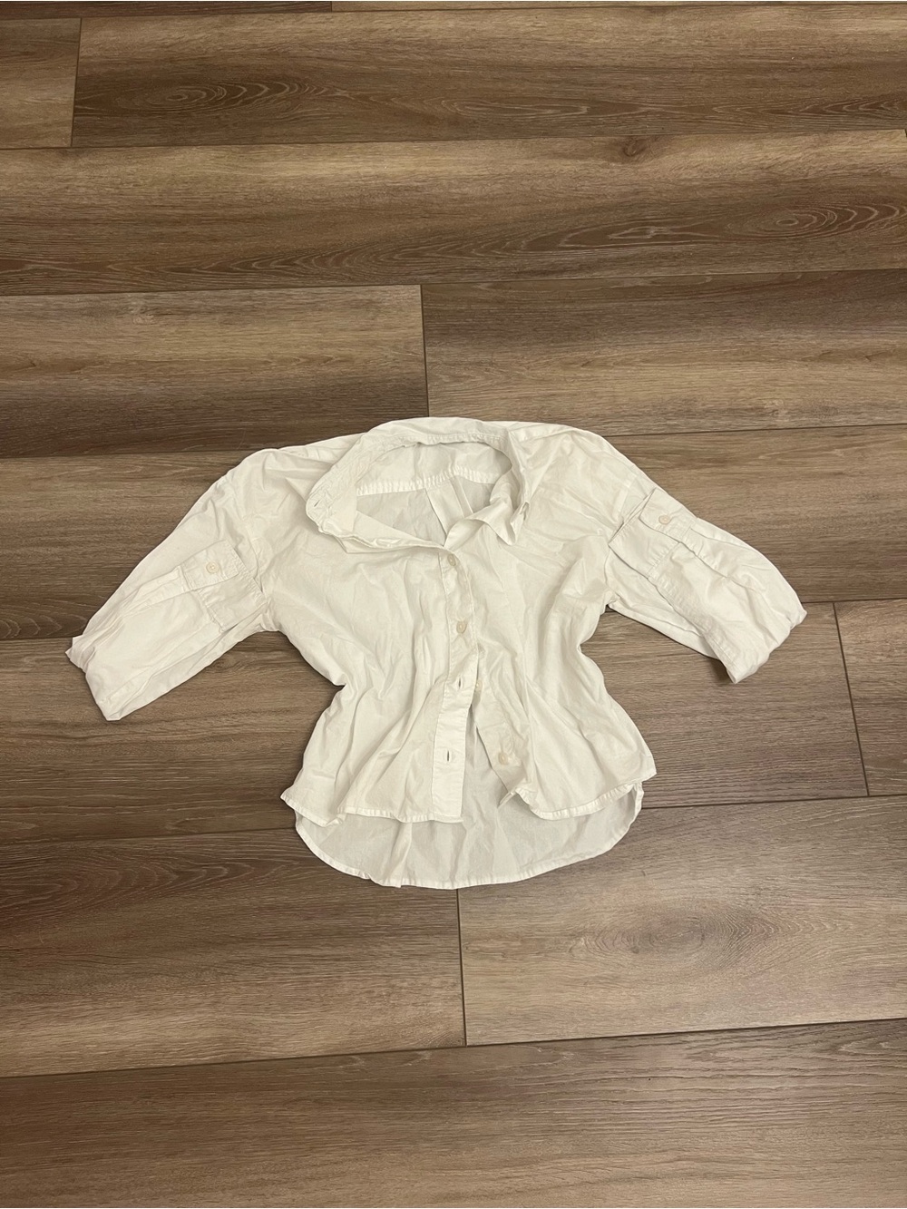 Old Navy White Button-Down Women's Shirt